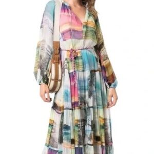 ZIMMERMANN Shelly Midi Dress In Grün